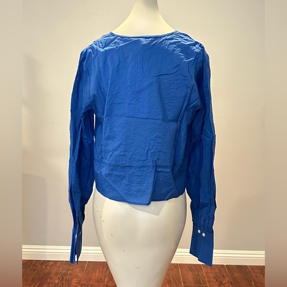 Frame long sleeves empire waist crop top, size M - Picture 9 of 10